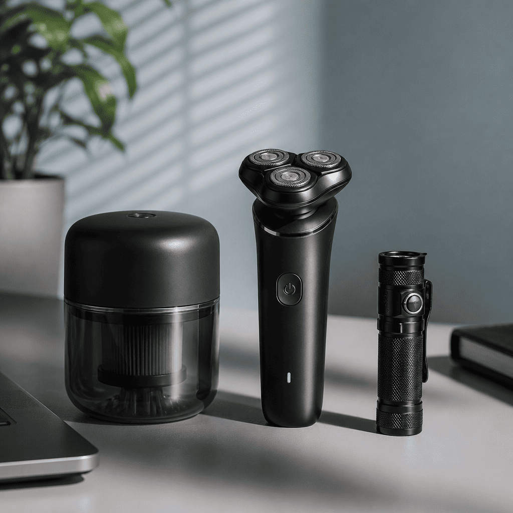 3 Smart Everyday Upgrades: Mini Desk Vacuum, Waterproof Electric Shaver, and Pocket Flashlight 3 Smart Everyday Upgrades: Mini Desk Vacuum, Waterproof Electric Shaver, and Pocket Flashlight