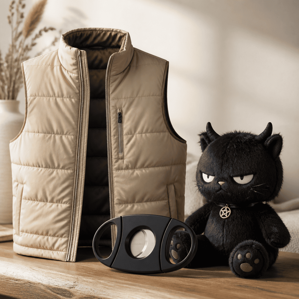 3 Unexpected Finds: A Lightweight Men’s Vest, Portable Cigar Cutter, and Funny Lucifer Cat Plush 3 Unexpected Finds: A Lightweight Men’s Vest, Portable Cigar Cutter, and Funny Lucifer Cat Plush