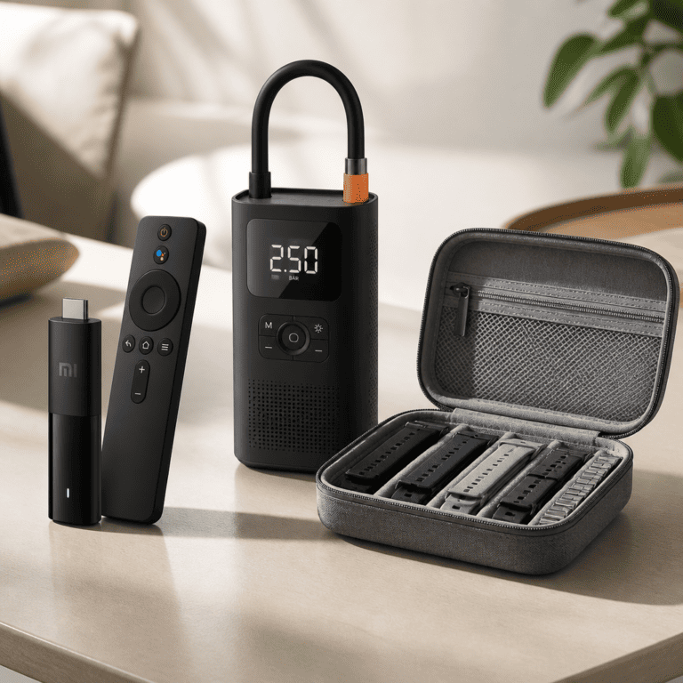 3 Smart Everyday Upgrades: Xiaomi 4K TV Stick, Baseus Tire Inflator, and Apple Watch Band Travel Case