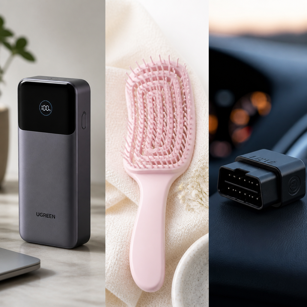 3 Smart Everyday Picks: 165W Power Bank, Detangling Hair Brush, and ELM327 OBD2 Scanner 3 Smart Everyday Picks: 165W Power Bank, Detangling Hair Brush, and ELM327 OBD2 Scanner