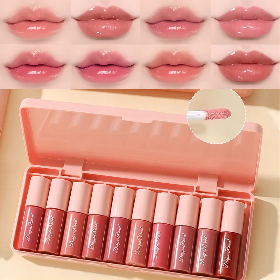 10 Lip Glosses with Pearly Glass Shine 10 Lip Glosses with Pearly Glass Shine