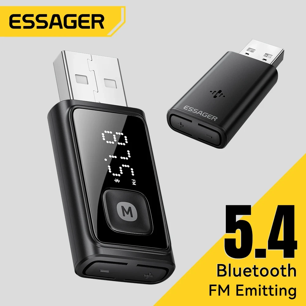 ESSAGER Bluetooth 5.4 Car FM Transmitter
