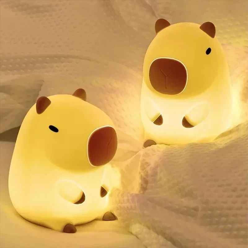 Cute Capybara Silicone Night Light for Cozy Sleep Cute Capybara Silicone Night Light for Cozy Sleep