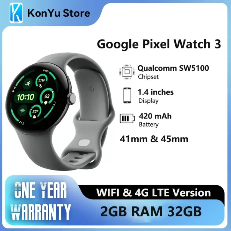 Google Pixel Watch 3 Смарт часовник Google Pixel Watch 3 41 мм и 45 мм WiFi/LTE - характеристики и ревю wiki on AliExpress