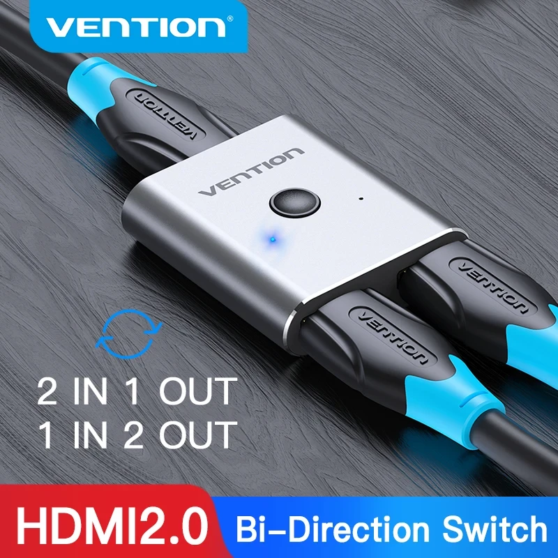 Vention HDMI Switcher 4K 60Hz Bi-Direction 2.0 HDMI Switch 1x2/2x1 Adapter for PS4/5 Xiaomi TV Box 8 Vention HDMI Switcher 4K 60Hz Bi-Direction 2.0 HDMI Switch 1x2/2x1 Adapter for PS4/5 Xiaomi TV Box 8