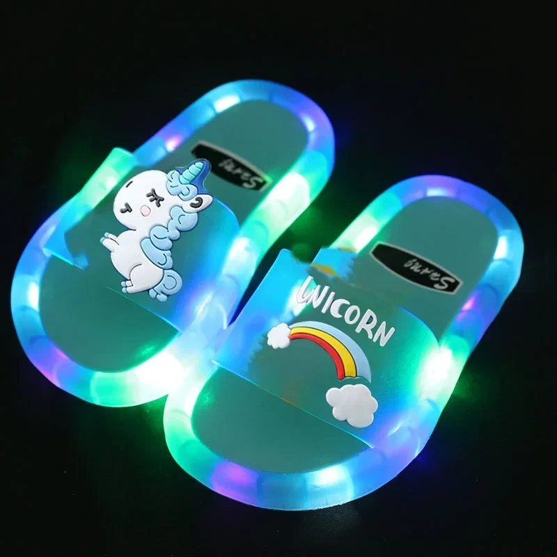 Light-Up Unicorn Kids Slippers for Home Light-Up Unicorn Kids Slippers for Home