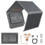 MHPOWOS Преносим соларен панел MHPOWOS 120W / 40W, сгъваем ETFE соларен заряден панел 19V за електроцентрали и телефони - характеристики и ревю wiki on AliExpress