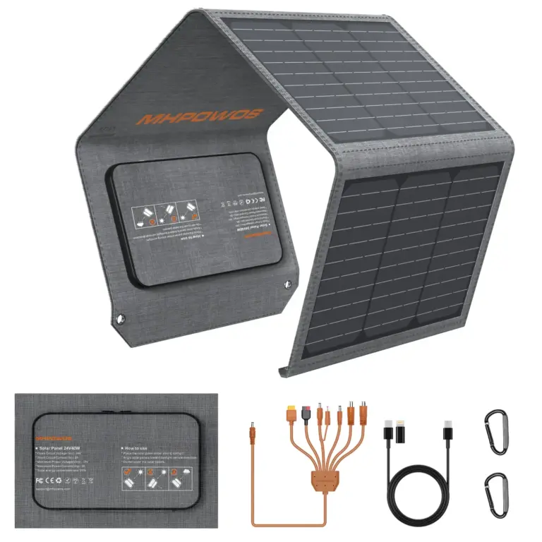 MHPOWOS Преносим соларен панел MHPOWOS 120W / 40W, сгъваем ETFE соларен заряден панел 19V за електроцентрали и телефони - характеристики и ревю wiki on AliExpress