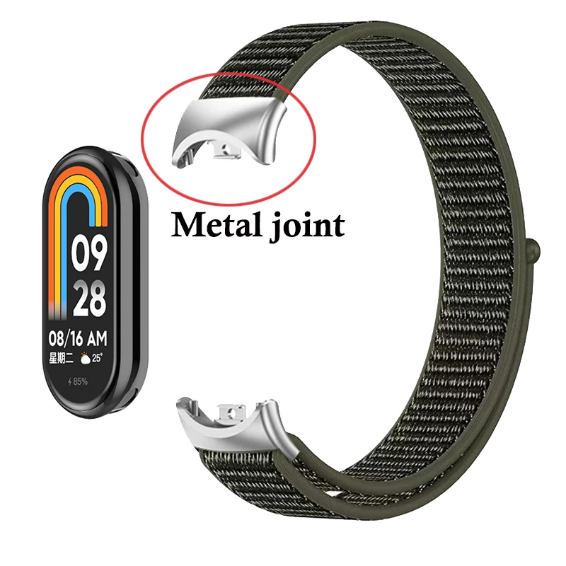 Nylon Loop Strap for Xiaomi Mi Band 10 9 8 Breathable Wristband Bracelet Sport Pulsera Watchband For Nylon Loop Strap for Xiaomi Mi Band 10 9 8 Breathable Wristband Bracelet Sport Pulsera Watchband For