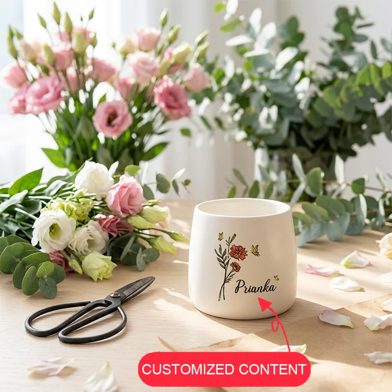Personalized Floral Name Mug for Meaningful Gift Giving Personalized Floral Name Mug for Meaningful Gift Giving