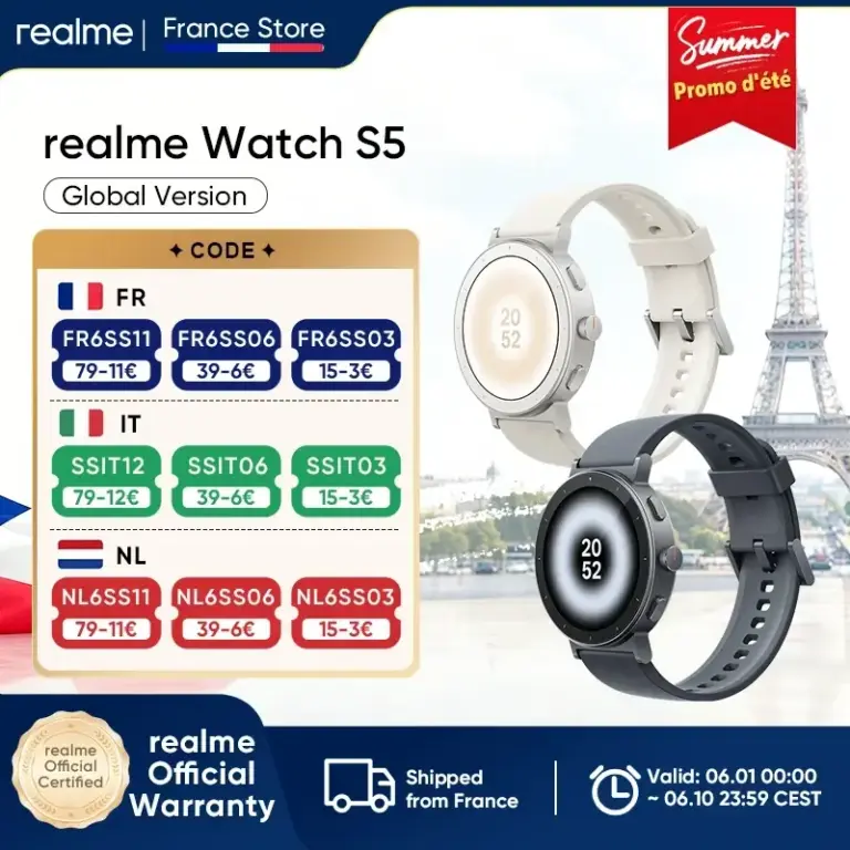 realme S5 smartwatch on AliExpress