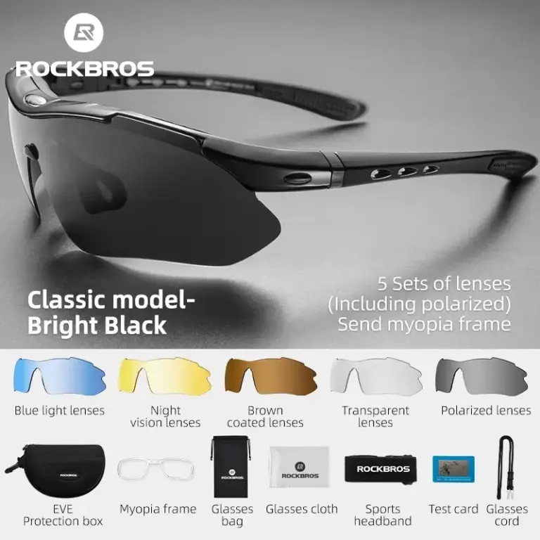 ROCKBROS Cycling Polarized glasses Bike Outdoor Sports Sunglasses MTB Road PC Goggles Eyewear Glasses 5/3 Lens Bicycle Accessory ROCKBROS Cycling Polarized glasses Bike Outdoor Sports Sunglasses MTB Road PC Goggles Eyewear Glasses 5/3 Lens Bicycle Accessory