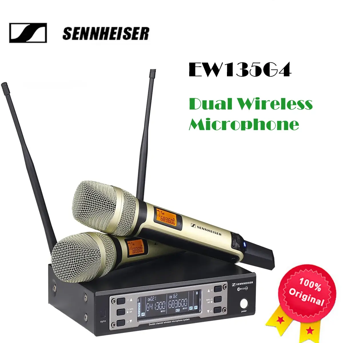 Sennheiser EW 135 G4 Безжична микрофонна система Sennheiser EW 135 G4 с два канала - характеристики и ревю wiki on AliExpress