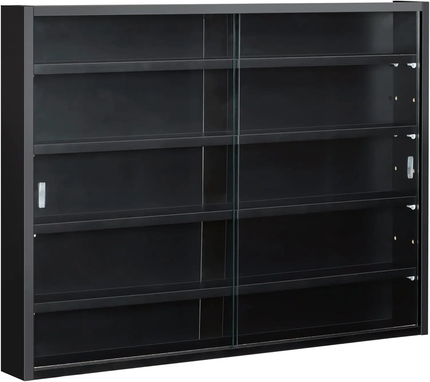 5-tier display cabinet, glass door cabinet with adjustable shelves, wall-mounted display case for pl 5-tier display cabinet, glass door cabinet with adjustable shelves, wall-mounted display case for pl