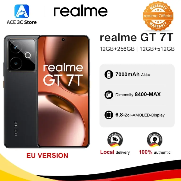 realme GT 7T 5G with AMOLED and 7000mAh Battery