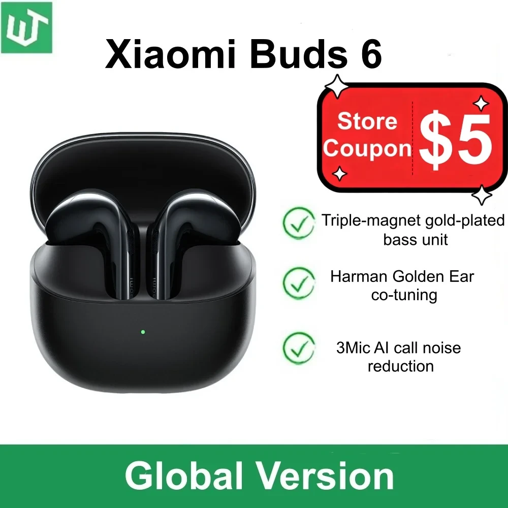 Xiaomi Buds 6 Wireless Earbuds with 50dB ANC Xiaomi Buds 6 Wireless Earbuds with 50dB ANC