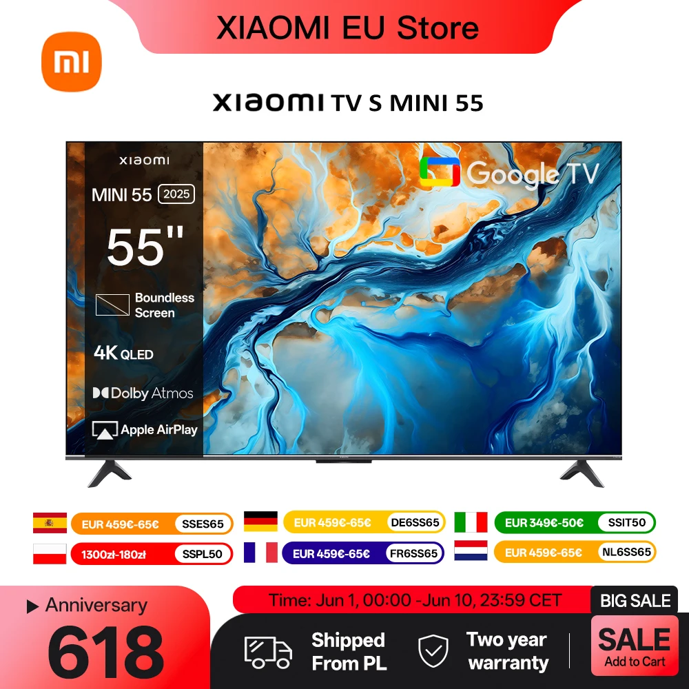 Xiaomi S Mini 55 144Hz QD-Mini LED Dolby Vision IQ Dolby Atmos Google TV - Specifications and Review Xiaomi S Mini 55 144Hz QD-Mini LED Dolby Vision IQ Dolby Atmos Google TV - Specifications and Review