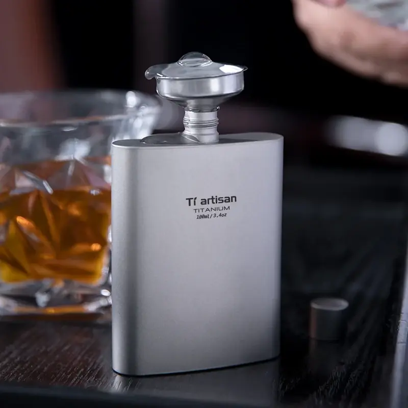 Titanium 100ml flask on AliExpress