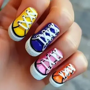 AliExpress deal on 24-Piece Sneaker Design Press-On Nails